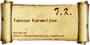 Tancsa Karmelina névjegykártya